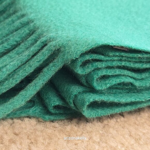 Ann Taylor Cashmere Green Fringed Scarf - Picture 15 of 16